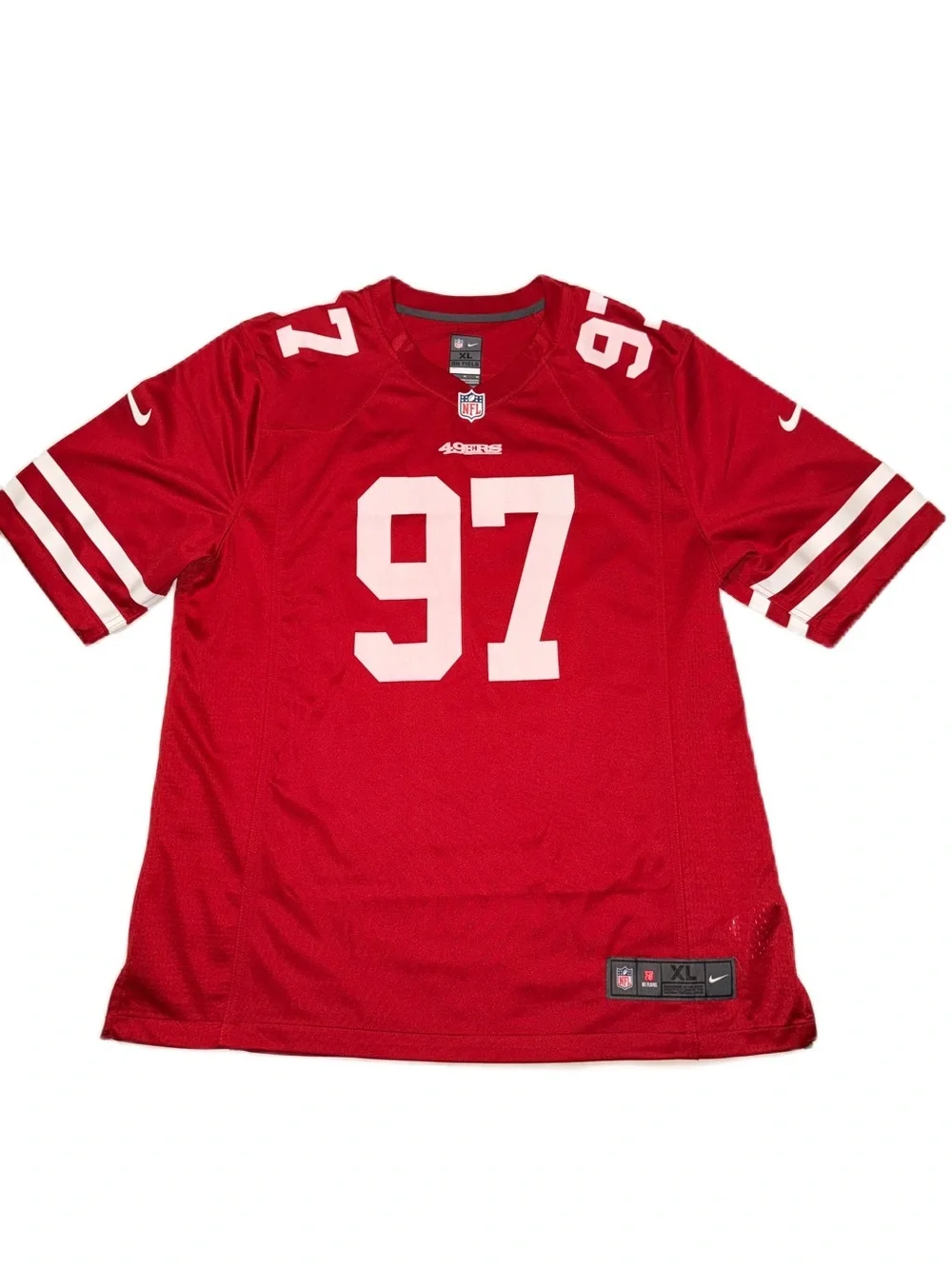 NFL 49ers Bosa #97 Jersey Nike Players On Field Red White San Francisco EUC